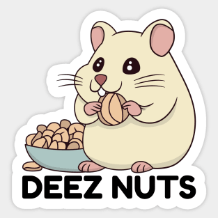 Hamster Loves Deez Nuts Sticker